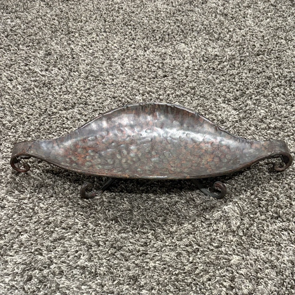 Rustic Metal Decorative Tray